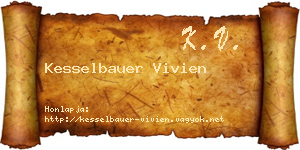 Kesselbauer Vivien névjegykártya